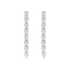 Orecchini Bronzallure Pendenti Lunghi Design Treccia con Cubic Zirconia