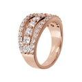 Anello Bronzallure a Fascia con Triplo Filo Pavé in Cubic Zirconia