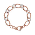 Bracciale Bronzallure Maglie Ovali ed Elementi Pavé in Cubic Zirconia
