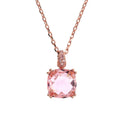 Collana Bronzallure Catena Rolo con Prisma Gem Quadrata e Pavé