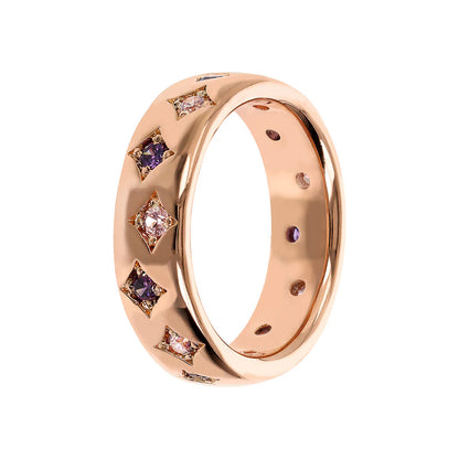 Anello Bronzallure Fedina Étoile con Punti Luce in Cubic Zirconia