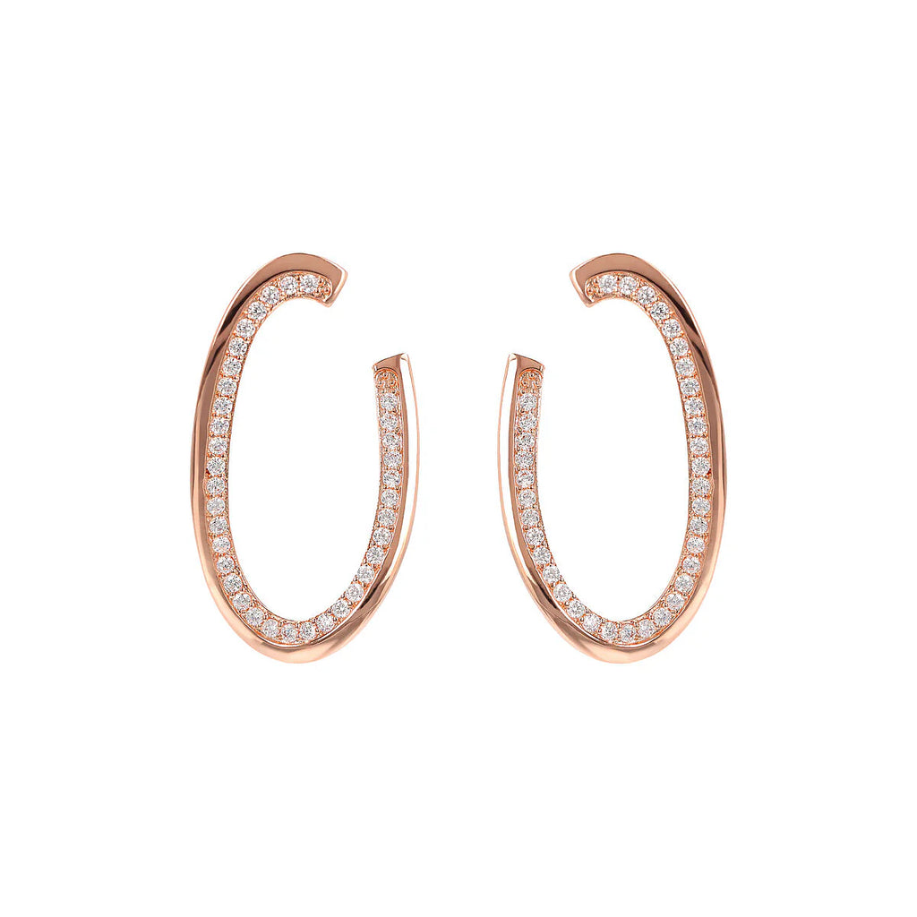 Orecchini pendenti Bronzallure Ovali con Cubic Zirconia
