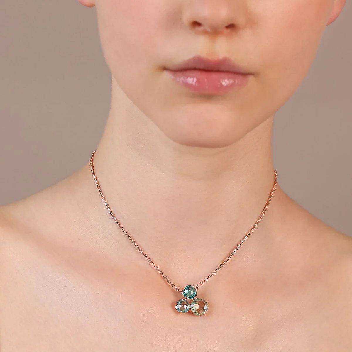 Collana Bronzallure Pendente Trilogy in Prisma Gem Taglio Mosaico