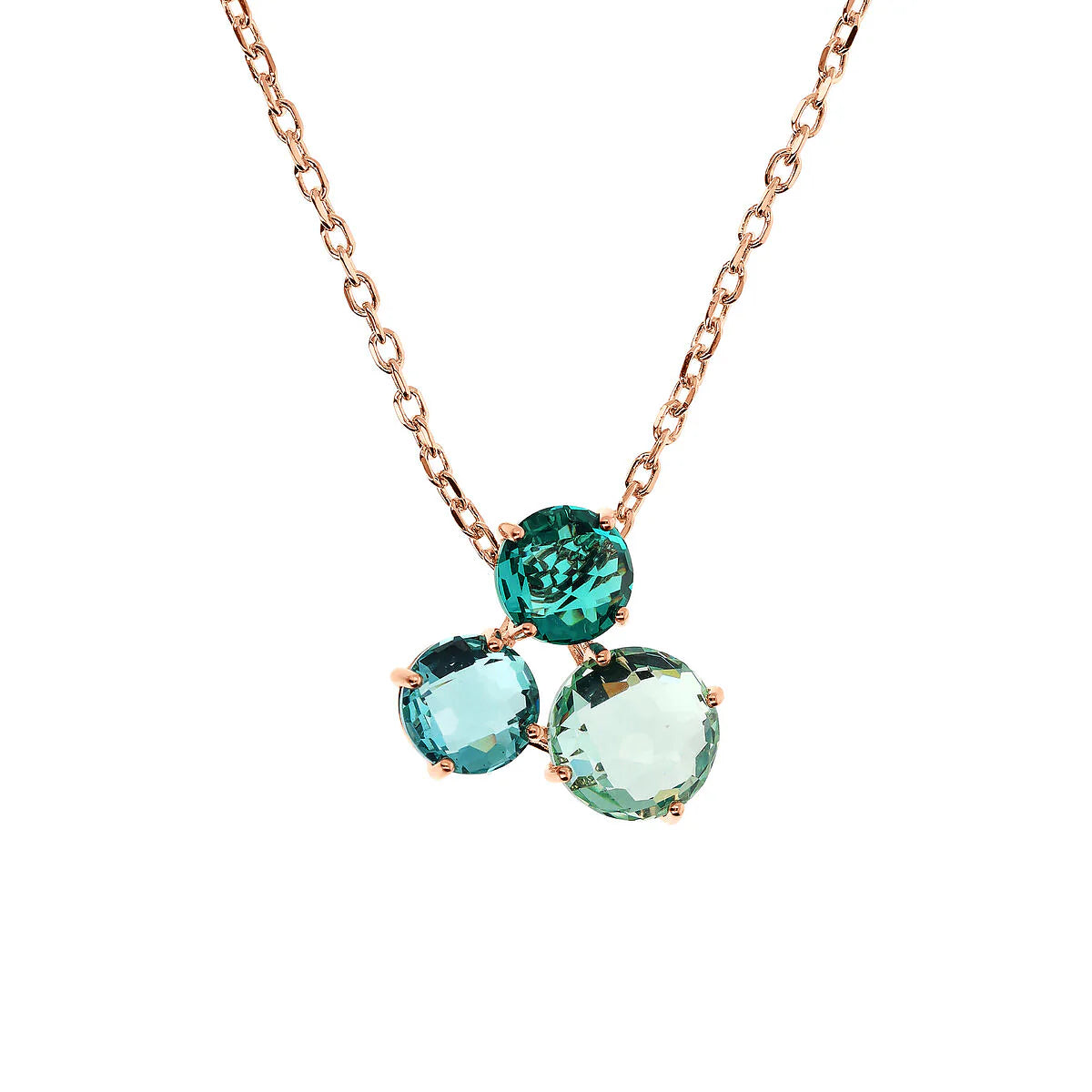 Collana Bronzallure Pendente Trilogy in Prisma Gem Taglio Mosaico