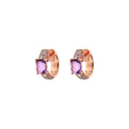 Orecchini a cerchio Bronzallure Prisma Gem Taglio Mosaico e Pavé di Cubic Zirconia