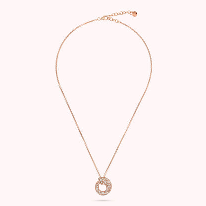 Collana Bronzallure donna Catena rolò e cerchio graduato pavè