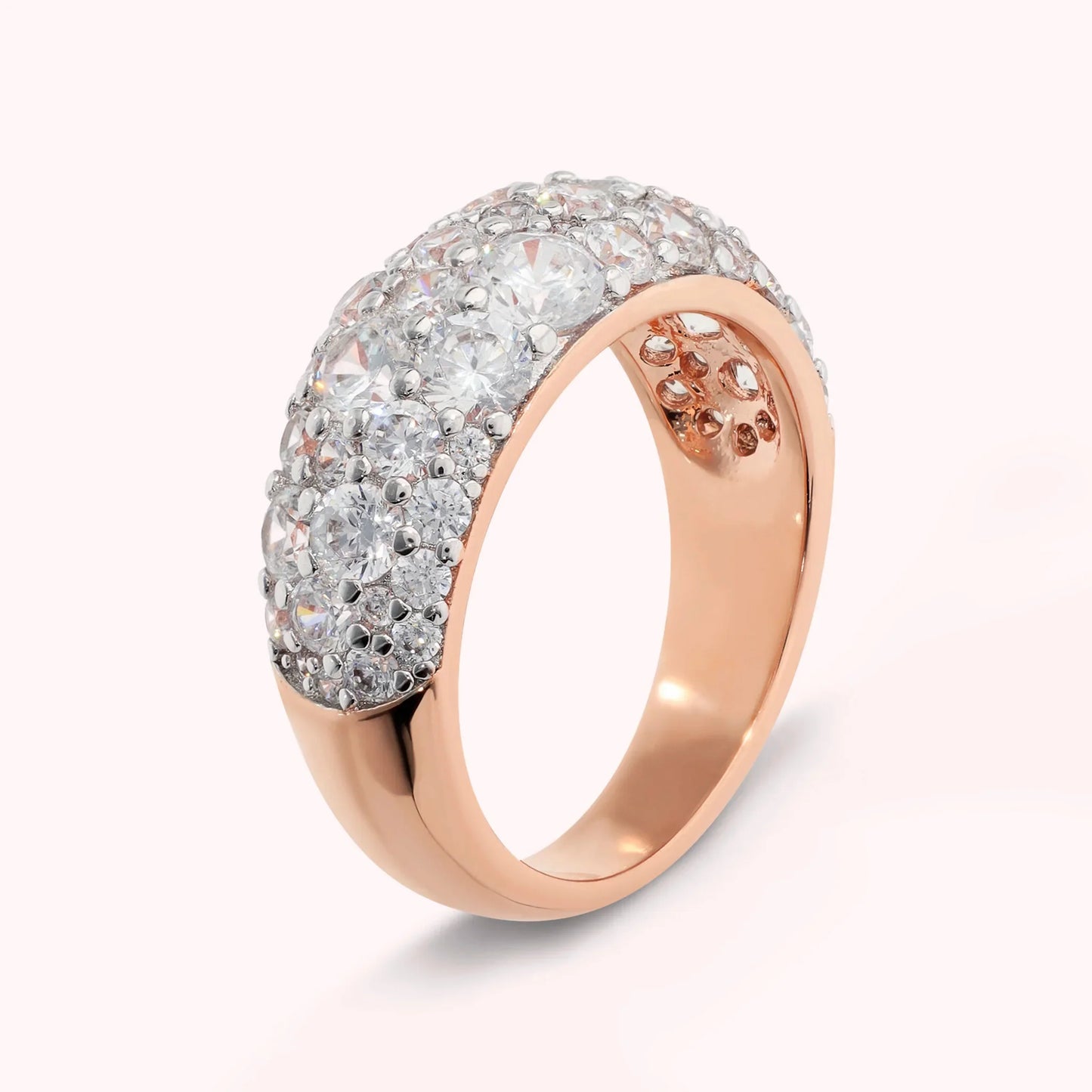 Anello Bronzallure donna Fascia con graduata pavè