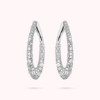 Orecchini Bronzallure donna Ovali white pavè