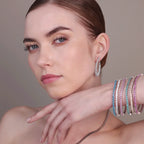 Orecchini Bronzallure donna Ovali white pavè