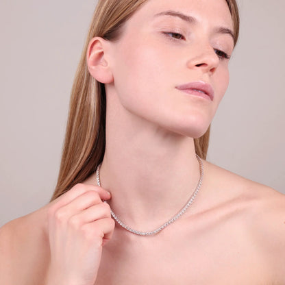 Collana Bronzallure donna Tennis con cubic zirconia tonde
