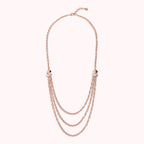 Collana Bronzallure donna Multifilo rolò con elementi pavè