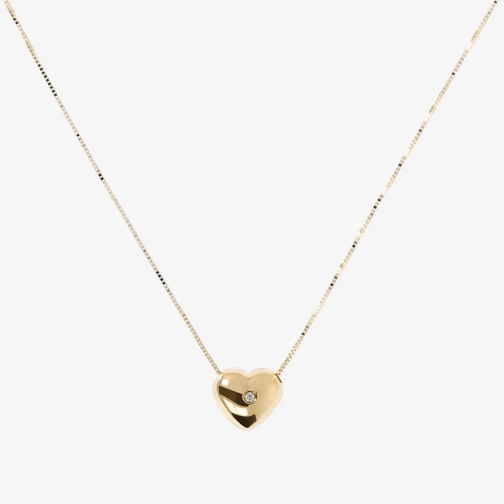 Collana Milor donna Catena Veneziana con Cuore e Punto Luce Oro 375