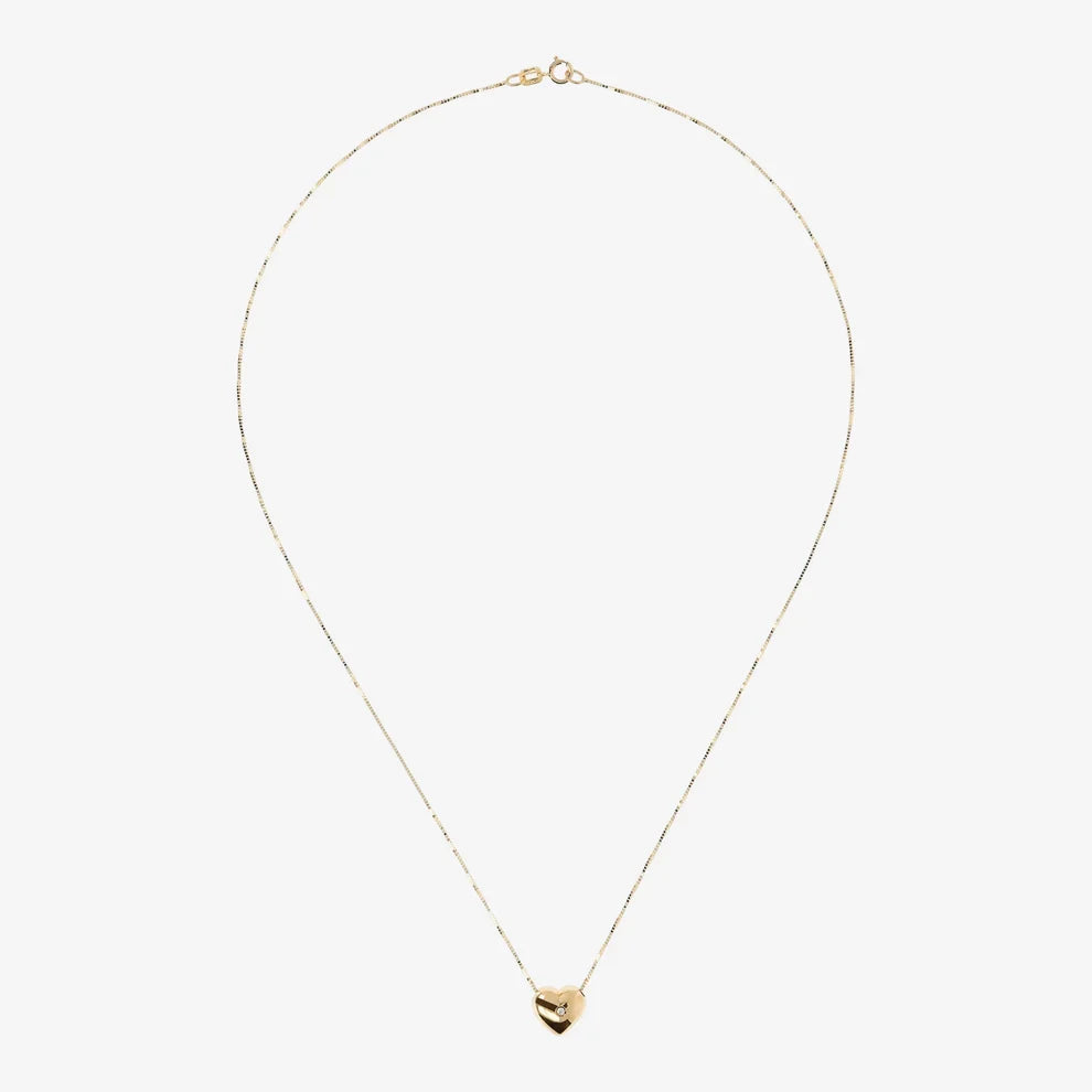 Collana Milor donna Catena Veneziana con Cuore e Punto Luce Oro 375
