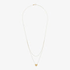 Collana Milor donna Multifilo con Doppia Catena Rolo e Pendente Cuore Oro 375