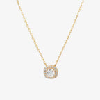 Collana Milor donna Catena Forzatina con Pendente Punto Luce e Cubic Zirconia Oro 375