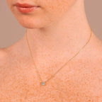 Collana Milor donna Catena Forzatina con Pendente Punto Luce e Cubic Zirconia Oro 375
