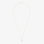 Collana Milor donna Catena Forzatina con Pendente Doppio Cuore Bicolore Oro 375