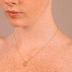 Collana Milor donna Catena Forzatina con Pendente Doppio Cuore Bicolore Oro 375