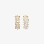 Orecchini Milor donna Semi cerchio Pavé Oro 375