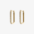 Orecchini Milor donna Rettangolari con Cubic Zirconia Oro 375