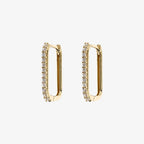 Orecchini Milor donna Rettangolari con Cubic Zirconia Oro 375