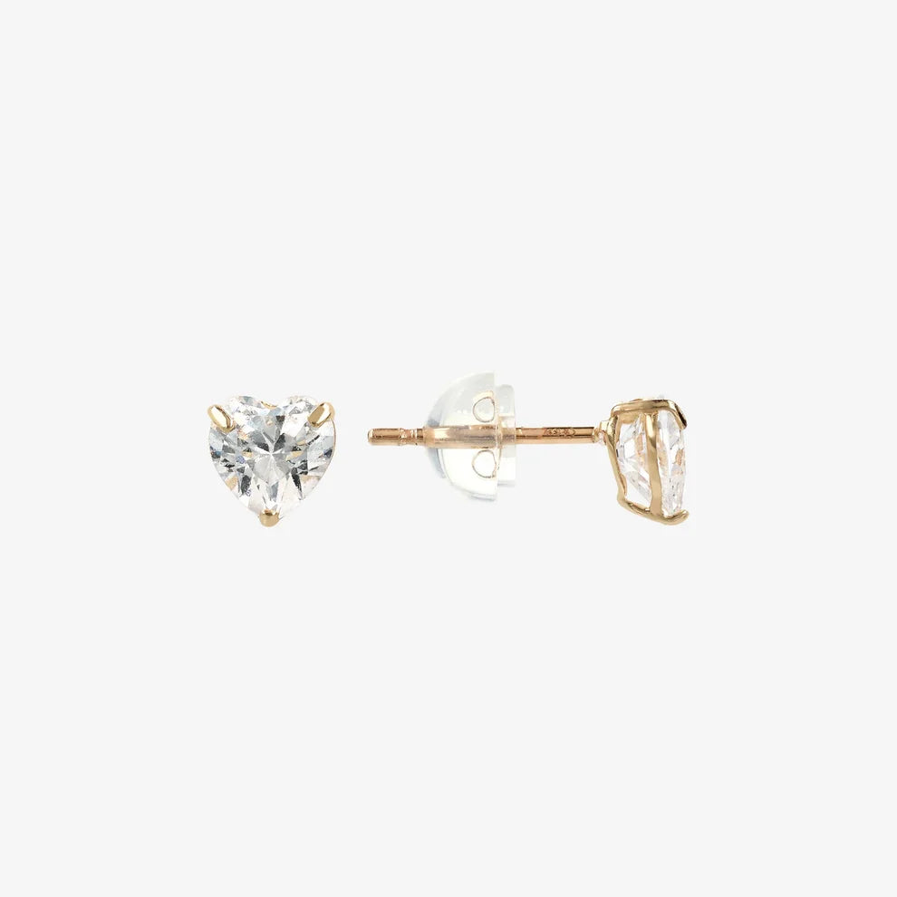 Orecchini a lobo Milor donna Cuore Punto Luce in Cubic Zirconia Oro 375
