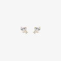 Orecchini a lobo Milor donna Cuore e Punto Luce in Cubic Zirconia Oro 375