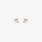 Orecchini a lobo Milor donna Cuore e Punto Luce in Cubic Zirconia Oro 375