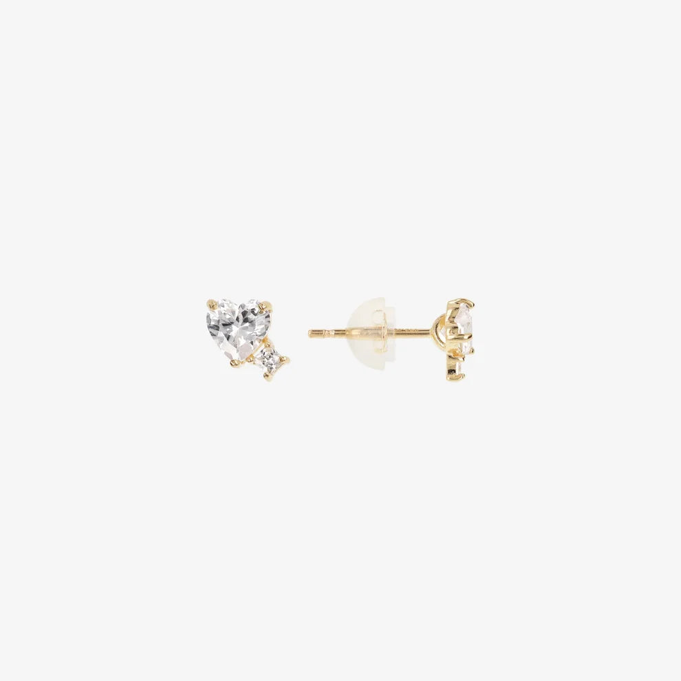 Orecchini a lobo Milor donna Cuore e Punto Luce in Cubic Zirconia Oro 375
