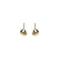 Orecchini a lobo Milor donna Oro 375 con Top Pavé in Cubic Zirconia e Ciondolo Disco