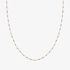 Collana Milor donna Girocollo Oro 375 con Microbead Tricolori Diamantate