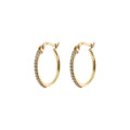 Orecchini Milor donna Cerchio Oro 375 con Punti Luce in Cubic Zirconia