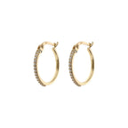 Orecchini Milor donna Cerchio Oro 375 con Punti Luce in Cubic Zirconia
