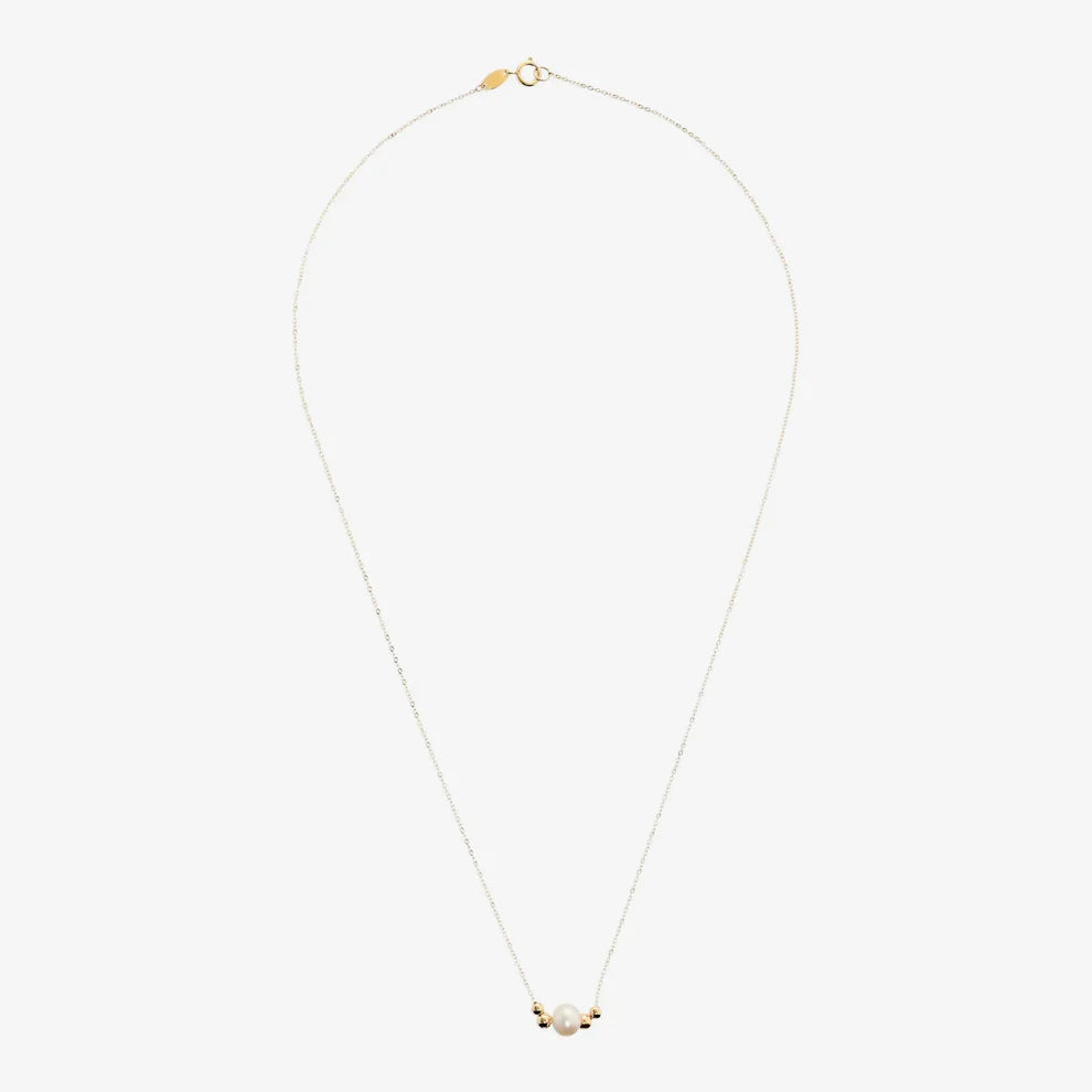 Collana Milor donna Perla Bianca d'Acqua Dolce Oro 375
