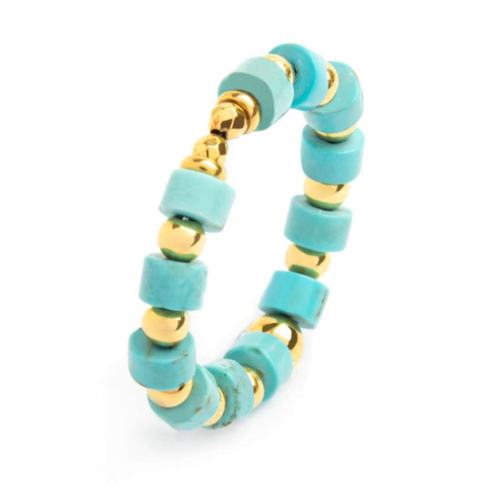 Anello Marlù donna Pietre turchesi gold