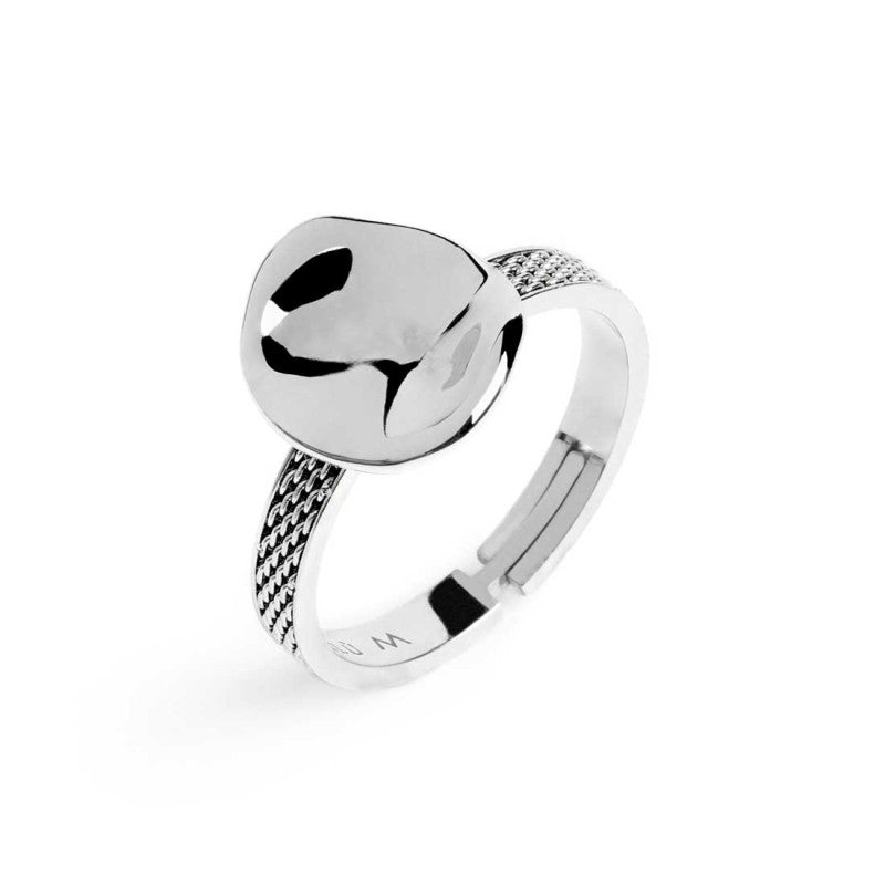 Anello Marlù Bottoncino martellato