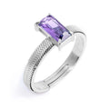 Anello Marlù Donna con zircone baguette Viola