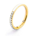 Anello Marlù donna Zirconi e smalto bianco gold
