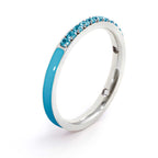 Anello Marlù donna Zirconi e smalto azzurro