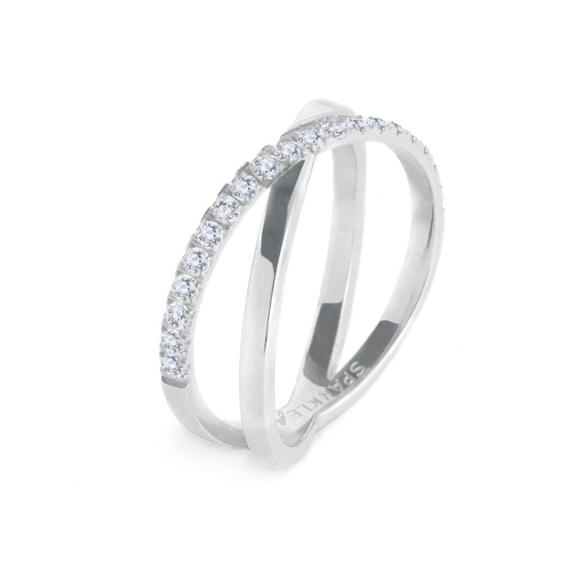 Anello Marlù Incrocio con zirconi