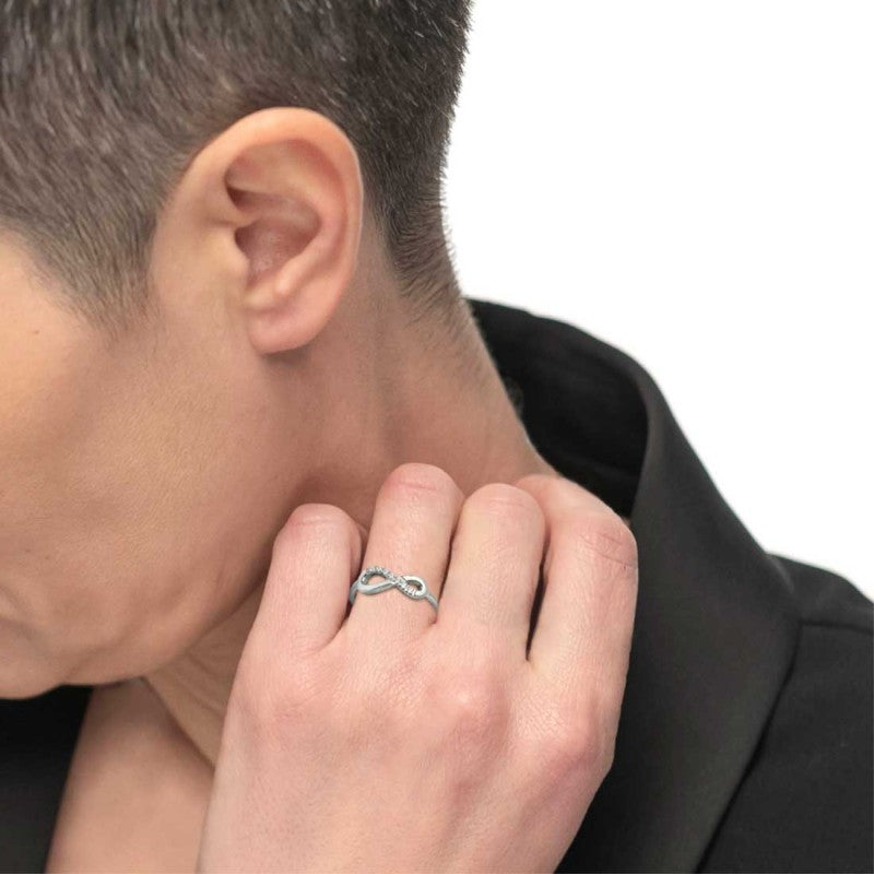 Anello Marlù Infinito con zirconi
