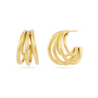 Orecchini Anartxy donna Essential Cerchio multifilo gold
