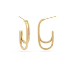 Orecchini Anartxy donna Essentials Ovali doppia barra piatta