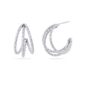 Orecchini Anartxy donna Essentials Cerchio Tripla fascia diamantata big