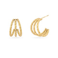 Orecchini Anartxy donna Essentials Cerchio Tripla fascia diamantata