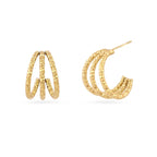 Orecchini Anartxy donna Essentials Cerchio Tripla fascia diamantata