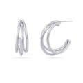 Orecchini Anartxy donna Essential Cerchio tripla fascia liscia grandi