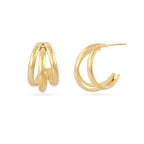 Orecchini Anartxy donna Essential Tripla fascia liscia medi