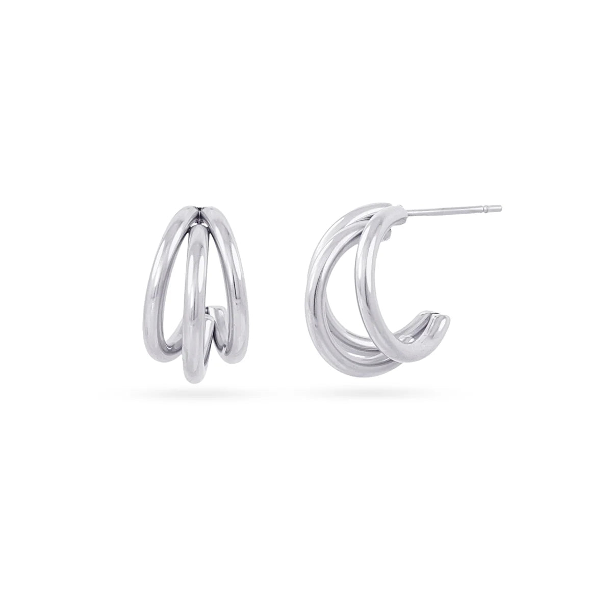 Orecchini Anartxy donna Essential Cerchio Tripla fascia liscia