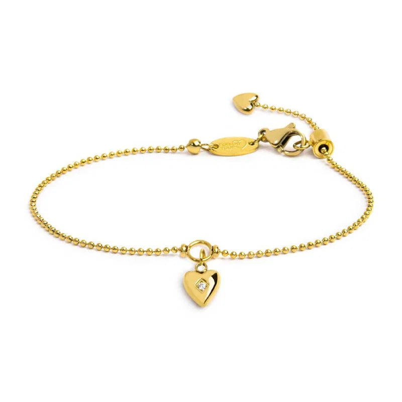 Bracciale Marlù donna Catena a sfere con cuore pendente